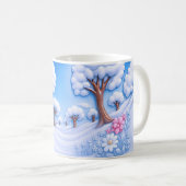 Mug Arbre enneigé d'hiver (Devant droit)