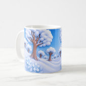 Mug Arbre enneigé d'hiver (Devant gauche)