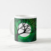 Mug Arbre et lune - vert (Devant gauche)