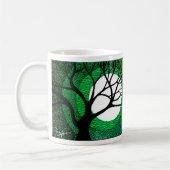 Mug Arbre et lune - vert (Gauche)