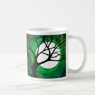 Mug Arbre et lune - vert