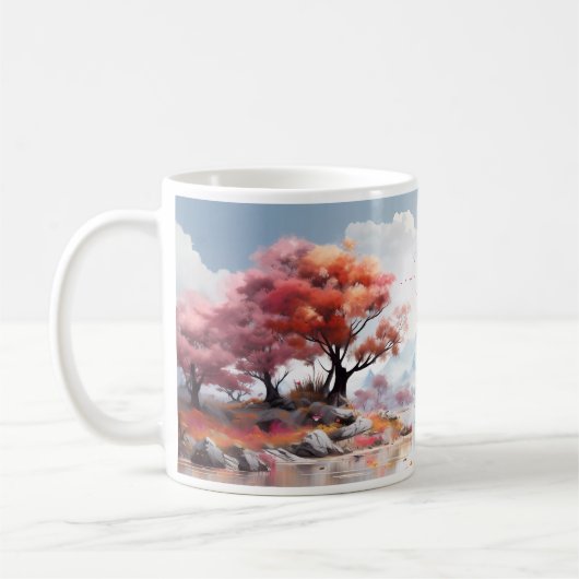 Mug Arbre, Et Rivière Dans Le Monde De L'Imaginaire (Gauche)
