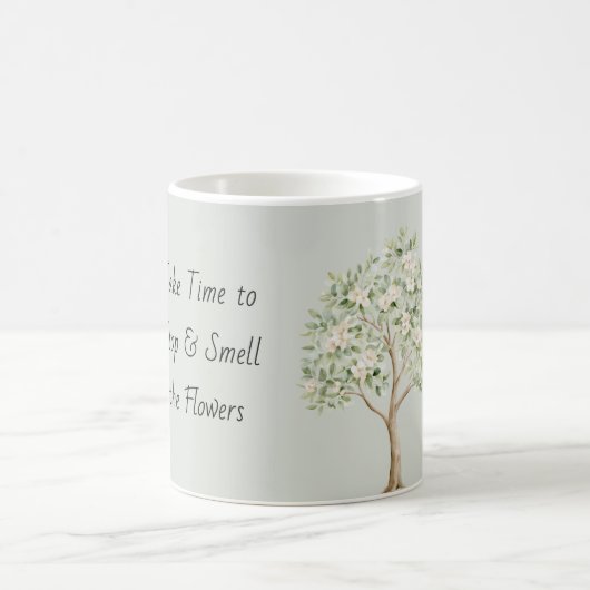 Mug Arbre Fleurissant Vert Clair (Centre)
