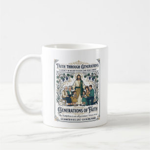 Mug Arbre Généalogique de Jésus Chemise Foi Basée Desi