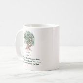 Mug Arbre généalogique moderne monogrammé (Devant gauche)