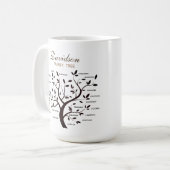 Mug Arbre généalogique personnalisé (20 noms) (Devant gauche)