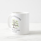 Mug Arbre généalogique personnalisé de réunion de fami (Devant gauche)