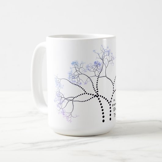 Mug Arbre Inspirant "En Tout Donner Merci" (Devant gauche)