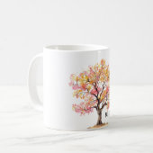 Mug Arbre jaune rose (Devant gauche)