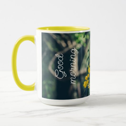 Mug Arbre Mimosa aux fleurs jaunes (Gauche)