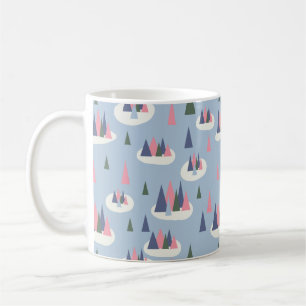 Mug Arbre neigeux moderne du milieu du siècle