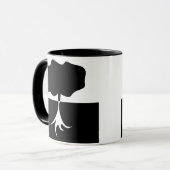 Mug Arbre Noir et Blanc Arbre (Devant gauche)