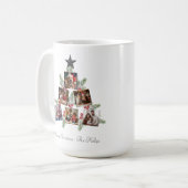Mug Arbre photos de Noël personnalisées (Devant gauche)