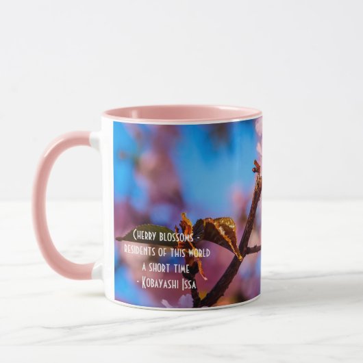 Mug Arbre Sakura En Fleur Rose (Gauche)
