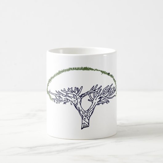 Mug Arbre, Socotra Dragon Tree Dessin de Musique (Centre)