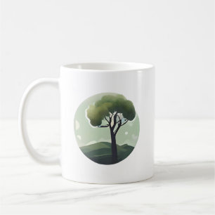 Mug Arbre solitaire - Paysage Serene Hillside