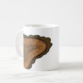 Mug Arbre Tronc de tronc Section Cercles de Croissance (Devant gauche)