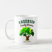 Mug Arbre vert Nom personnalisé Famille Réunion (Gauche)