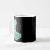 Mug Arbre vert scandinave art simple menthe moderne (Devant gauche)