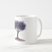 Mug Arbre Violet Étoiles D'Or Brillent Fort (Devant droit)