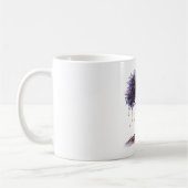 Mug Arbre Violet Étoiles D'Or Brillent Fort (Gauche)