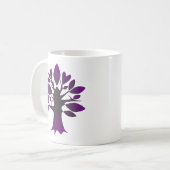 Mug Arbre Violet Perpétuel Amour Ligne Infinie Art (Devant gauche)