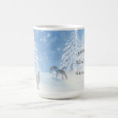 Mug Arbres à neige rêvant Blanc Famille de Noël (Centre)