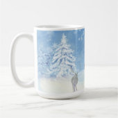 Mug Arbres à neige rêvant Blanc Famille de Noël (Gauche)