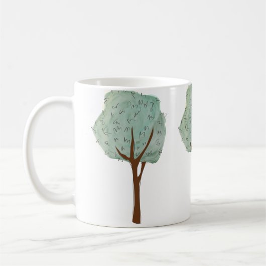 Mug Arbres aquarelles (Gauche)