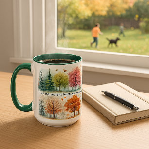 Mug Arbres aquarelles inspirants 4 saisons