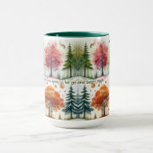 Mug Arbres aquarelles inspirants 4 saisons  (Centre)