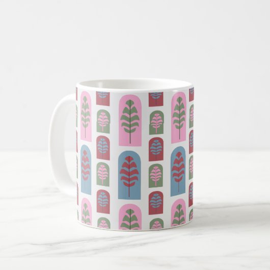 Mug Arbres Art déco plus grands (Devant gauche)