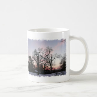 Mug Arbres avec un coucher du soleil