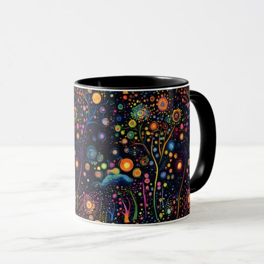 Mug Arbres blancs brillants (Devant droit)
