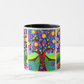 Mug Arbres colorés | Art populaire | Whimsical AI Art (Centre)