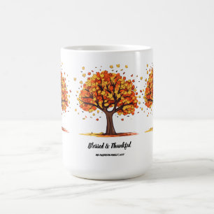 Mug Arbres d'automne dorés Joyeux remerciement