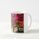 Mug Arbres d'automne feuilles roses impressionnistes (Devant droit)