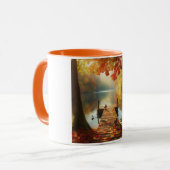 Mug Arbres d'automne & lac avec canards (Devant gauche)