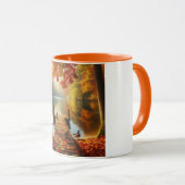 Mug Arbres d'automne & lac avec canards (Devant droit)