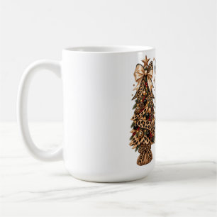 Mug Arbres de Noël à ruban à carreaux rustiques Style