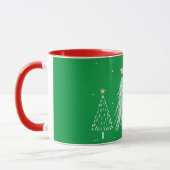 Mug Arbres de Noël blancs (Gauche)