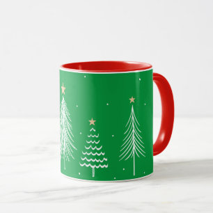 Mug Arbres de Noël blancs