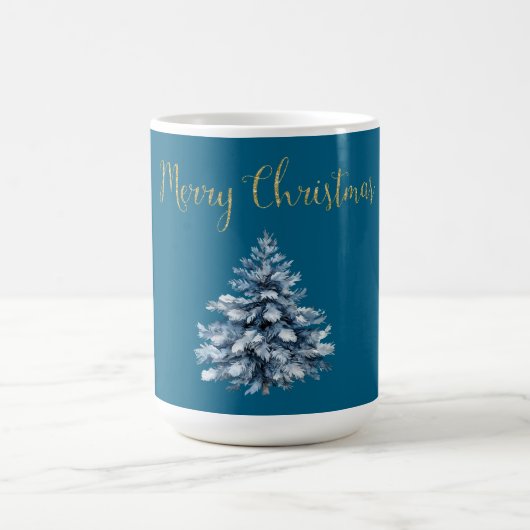 Mug Arbres de Noël bleu blanc (Centre)