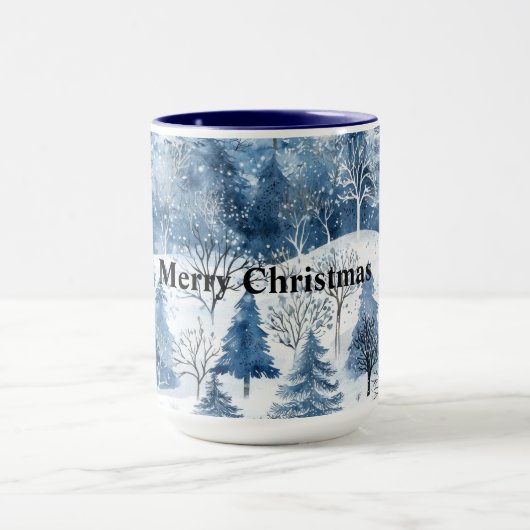 Mug Arbres de Noël Blue White Mountain (Centre)