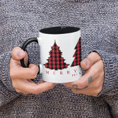 Mug Arbres de Noël Cute Holiday Buffalo Check Motif