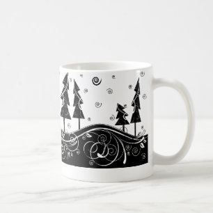 Mug arbres de Noël de b&w