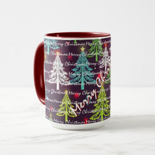 Mug Arbres de Noël de luxe festifs de Noël