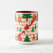 Mug Arbres de Noël de luxe festifs de Noël (Centre)