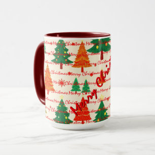 Mug Arbres de Noël de luxe festifs de Noël