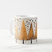 Mug Arbres de Noël dorés Flammes de neige brillantes F (Devant gauche)